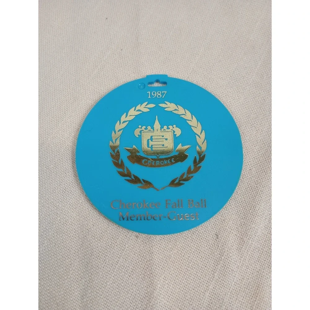 Vintage 1987 Golf Bag Tag Cherokee Fall Ball Tournament 3